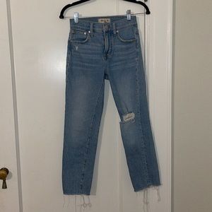 Madewell Light Wash Straight Leg Denim Jeans size 23P